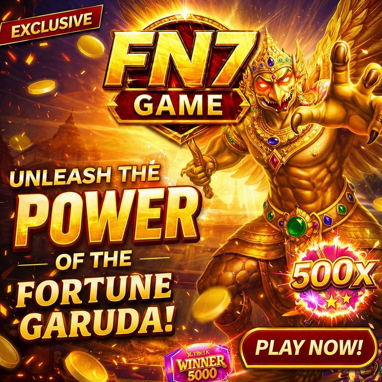 FN 7 mobile game interface showing dashboard and bonus rewards